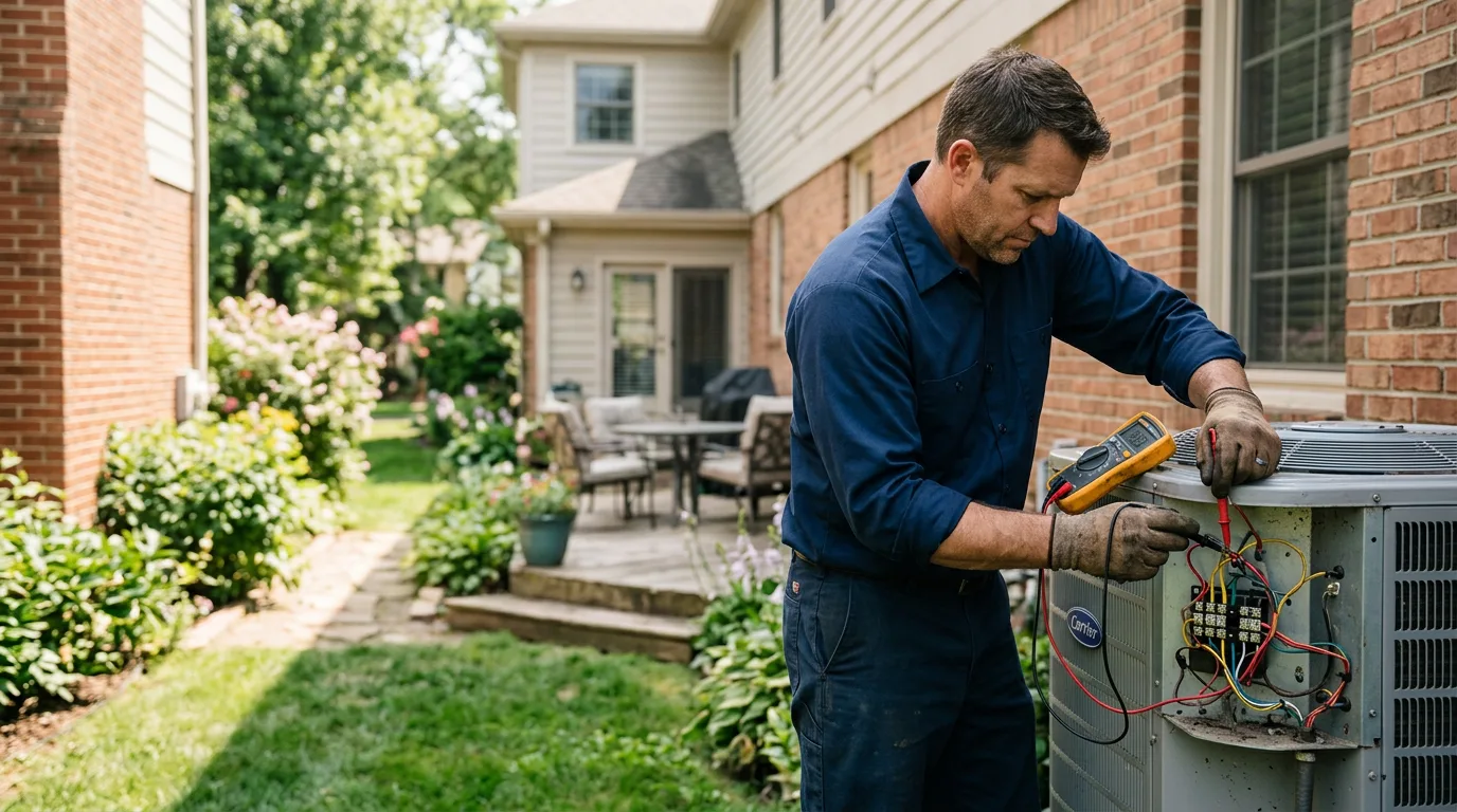 HVAC technician working near Leighton, IA